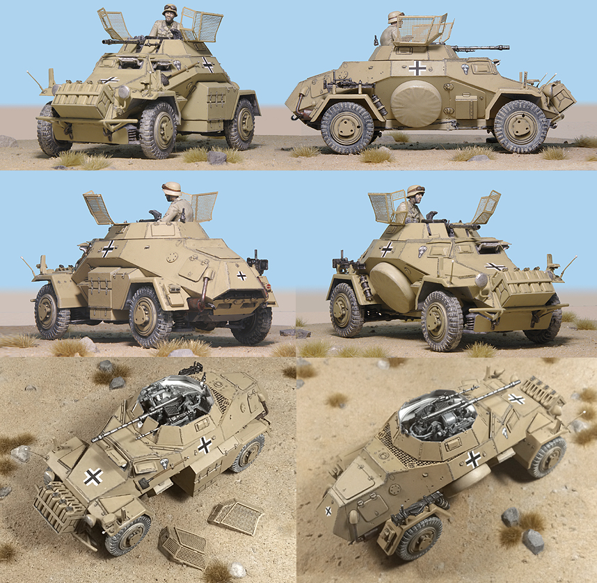 Pro Built SdKfz 222 by HobbyBoss