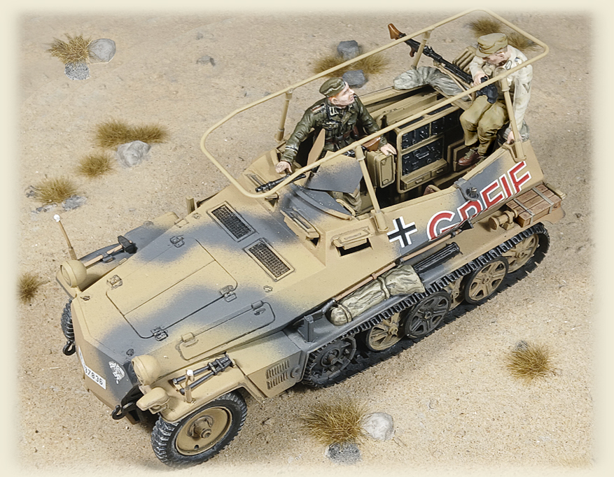 Tamiya's 1:35 scale Sd.Kfz. 250 GREIF includes figures