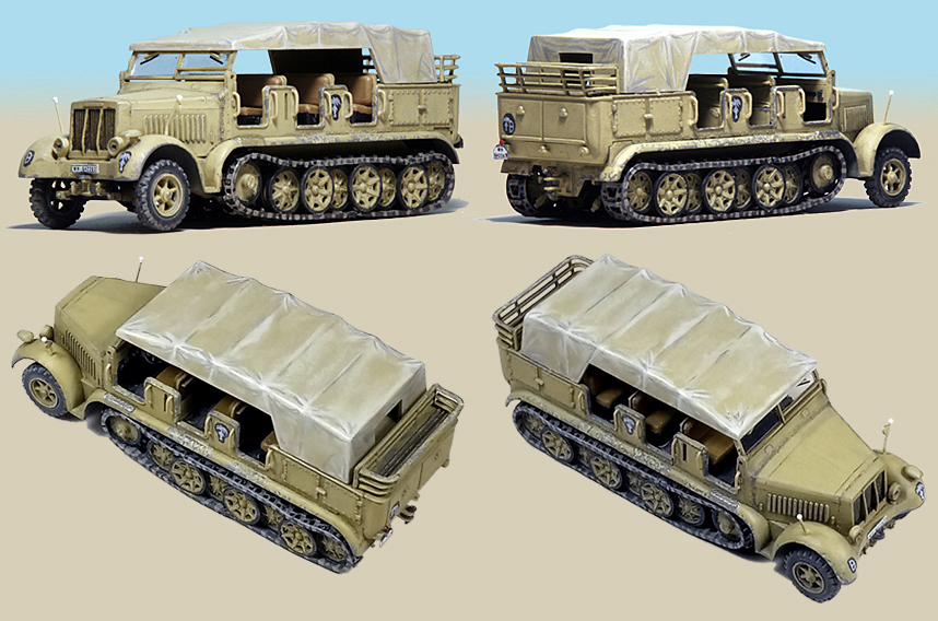 Hasegawa's 1/72 scale SdKfz 7 Pro Built