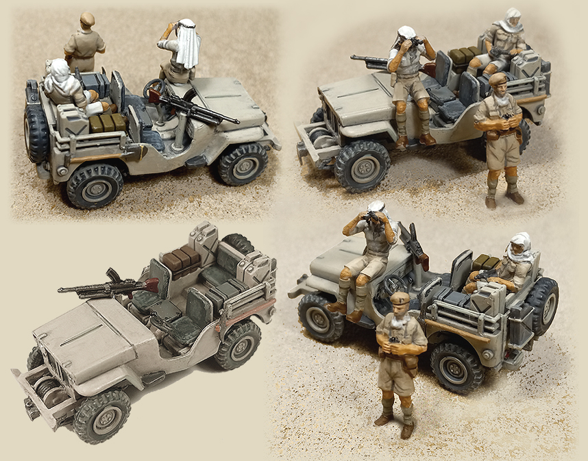 Academy's 1/72 scale SAS Jeep in WWII North Africa Pro Built