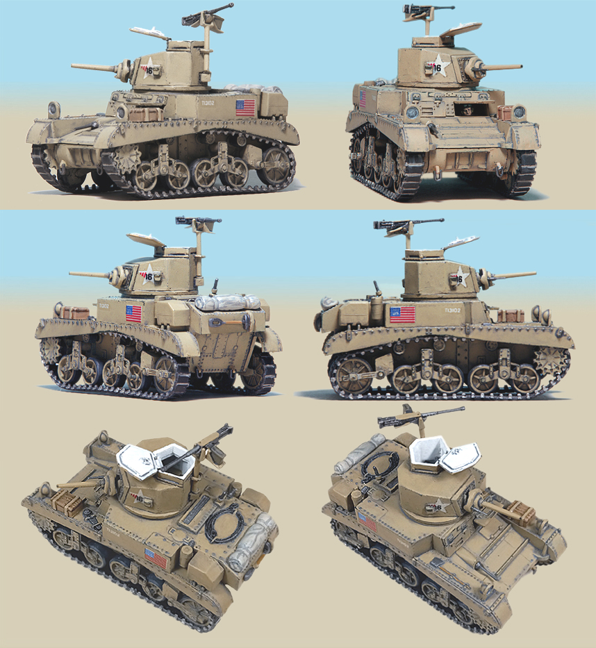 1:72 scale M3 Mk1 Stuart - Hasegawa